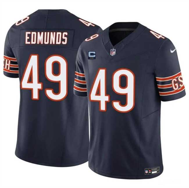 Men & Women & Youth Chicago Bears #49 Tremaine Edmunds Navy 2024 F.U.S.E. With 2-star C Patch Vapor Untouchable Limited Stitched Jersey->chicago bears->NFL Jersey